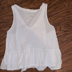 White peplum tank top